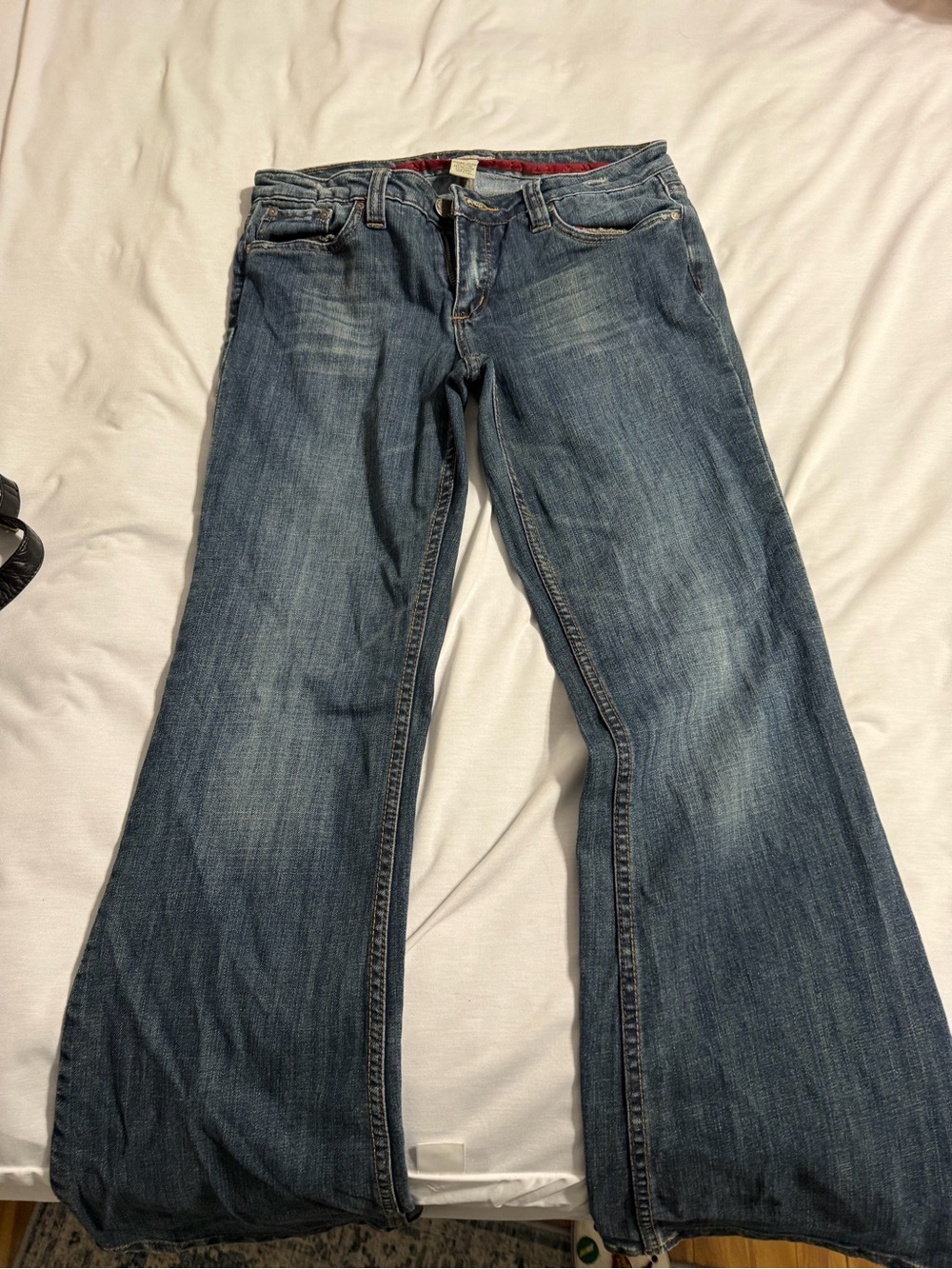 refuge Women's Boot Cut Jeans in Blue Wash